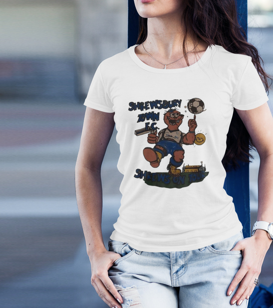 Shrewsbury Town FC Shrews On Tour Soccer Character With House And Sun T-Shirt