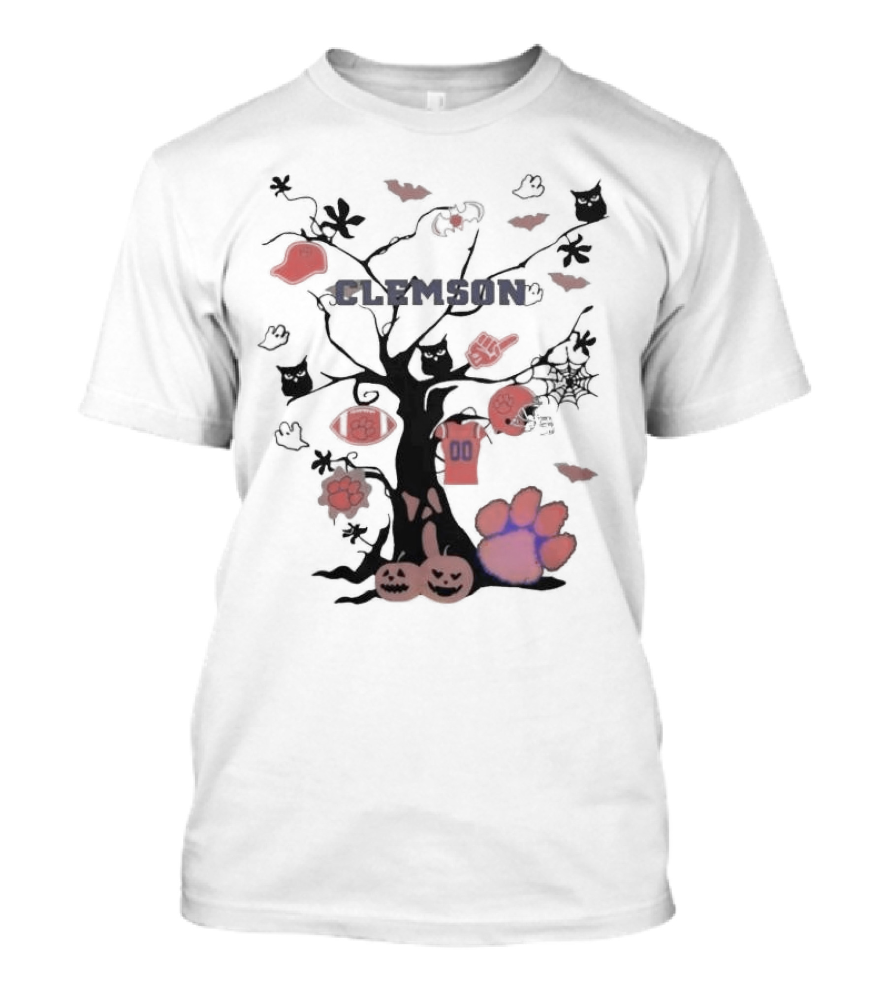 Clemson Tigers Halloween Tree 2024 NCAA Team Spirit T-Shirt