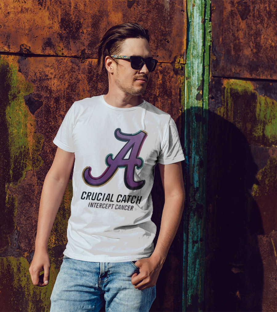 Alabama Crimson Tide Crucial Catch Intercept Cancer T-Shirt