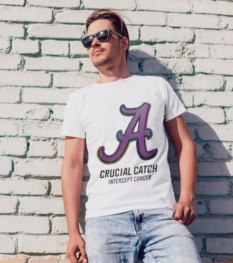 Alabama Crimson Tide Crucial Catch Intercept Cancer T-Shirt