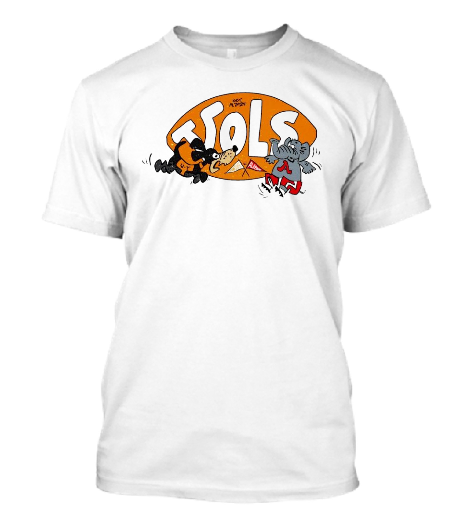 Oct 19 2024 Vols UT Dogs Vs Alabama Elephant T-Shirt