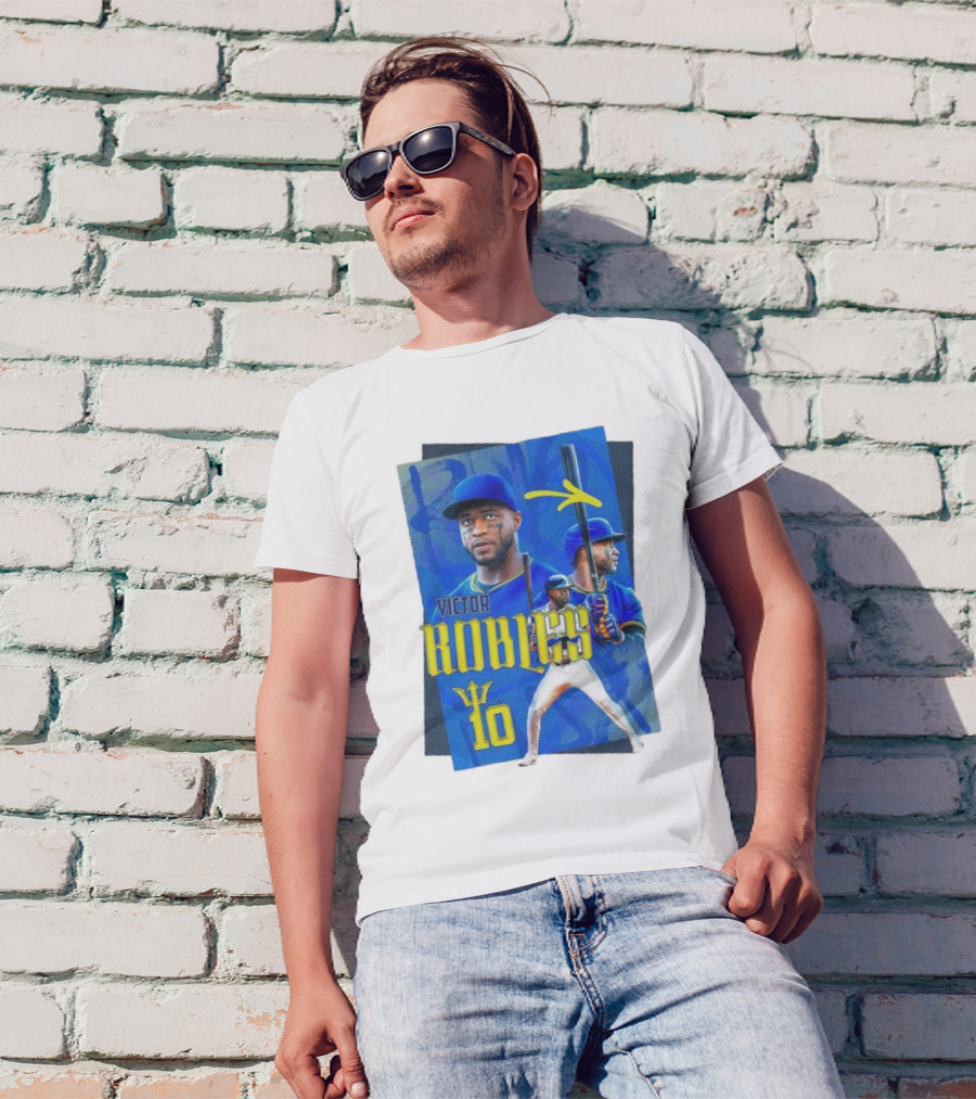 Victor Robles Baseball Player Blue And Yellow T-Shirt