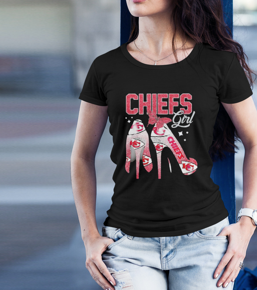 CHIEFS Girl Kansas City High Heels T-Shirt