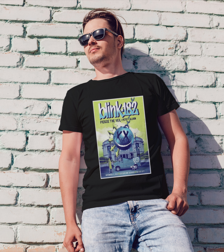 Blink 182 Pierce The Veil Petey Allison November 9 2024 Estadio GNP Seguros Mexico City T-Shirt