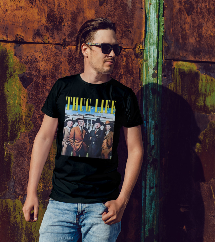Thug Life Trump JD Vance Elon Musk Robert F. Kennedy Jr Friends T-Shirt