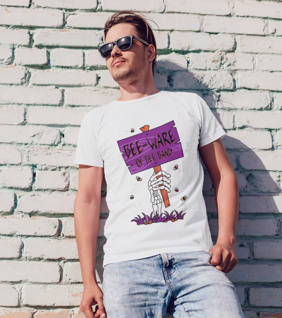 BEE-WARE Of BEE Band Honey Revenge Spooky Sign T-Shirt