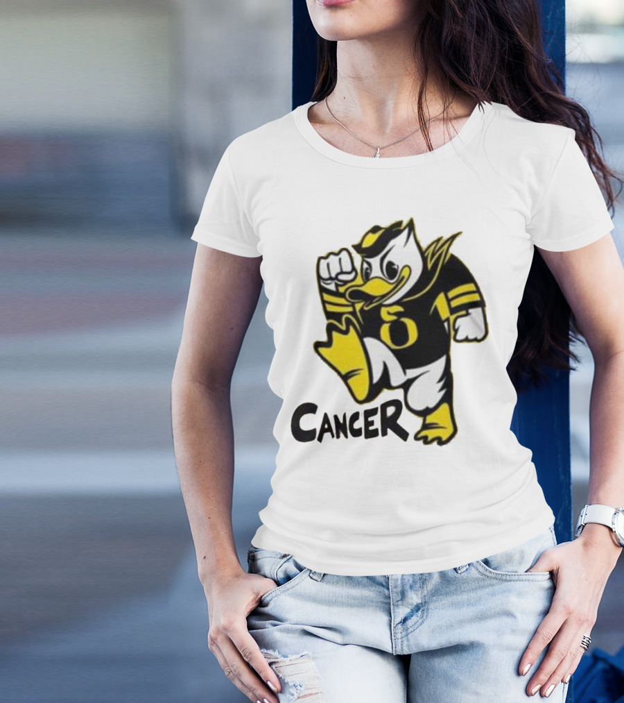 Oregon Ducks Fighting Cancer With Mascot T-Shirt