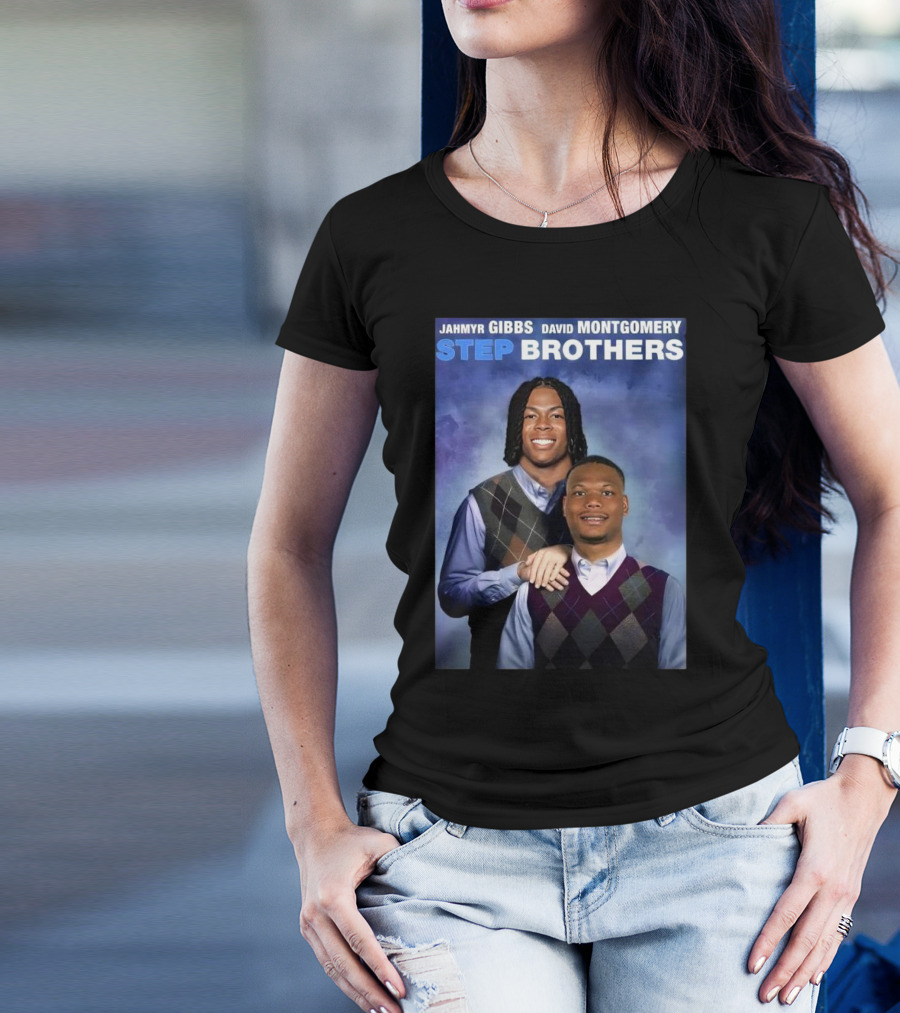 Jahmyr Gibbs David Montgomery Step Brothers Sweater Vest Comedy T-Shirt