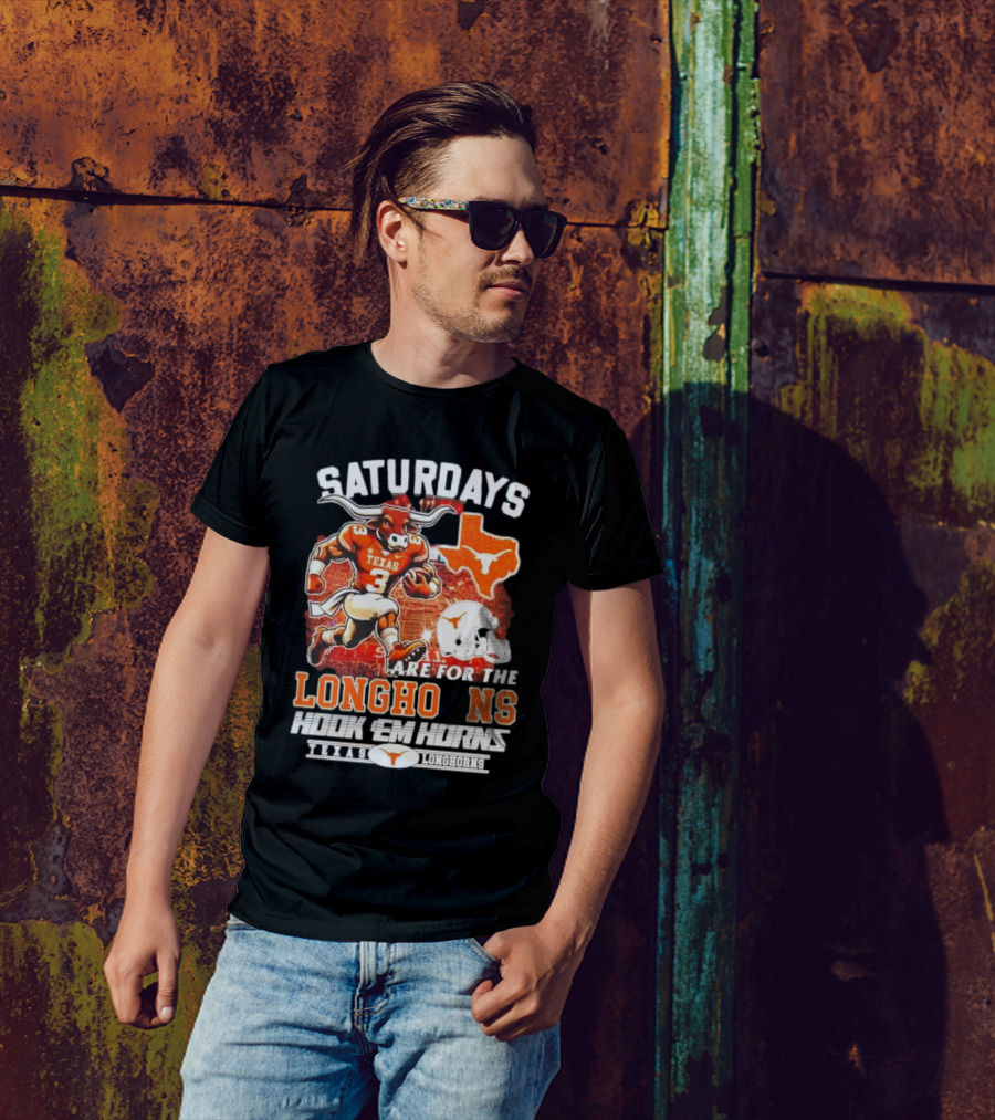 Saturdays Are For The Texas Longhorns Hook 'Em Horns Football Team T-Shirt