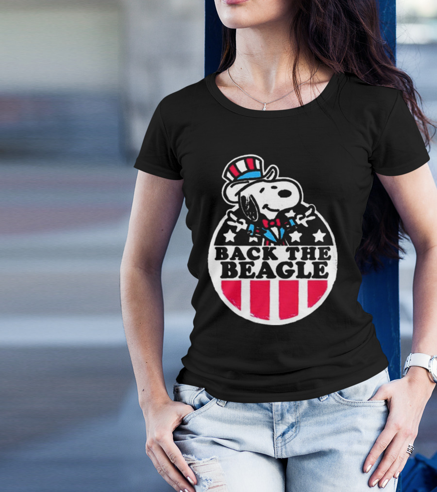 Snoopy Peanuts Back The Beagle Patriotic Uncle Sam T-Shirt