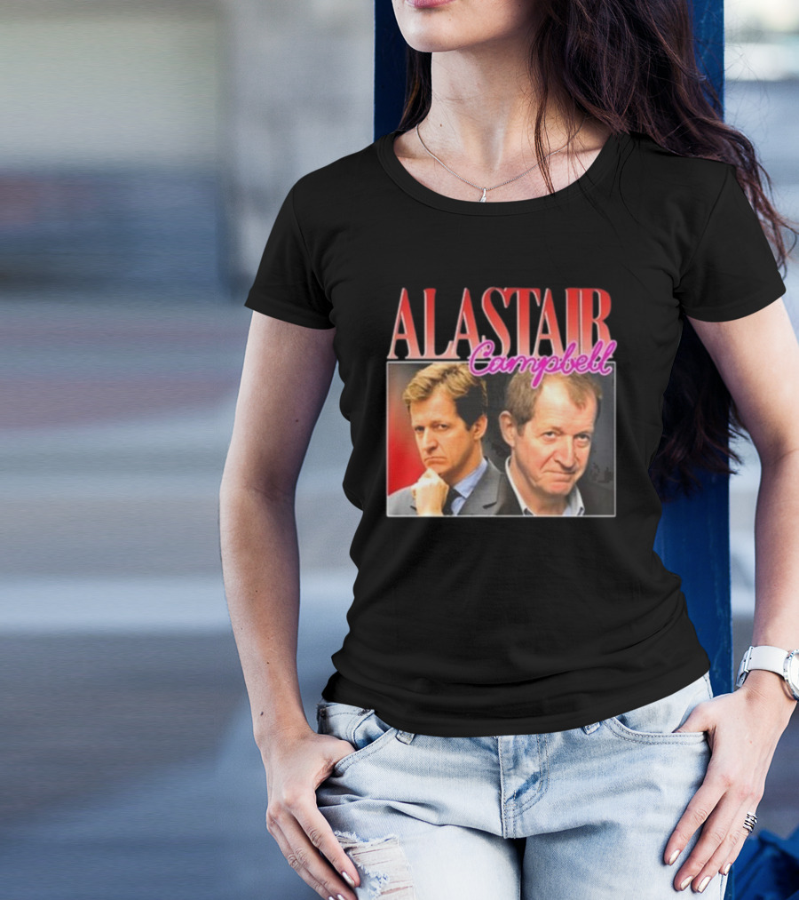 Alastair Campbell Retro Bold Portrait Duo T-Shirt