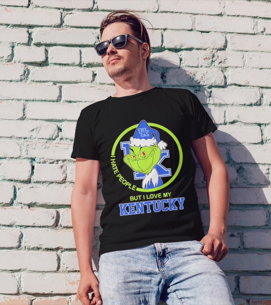 Kentucky Wildcats Grinch I Hate People But I Love My Kentucky T-Shirt