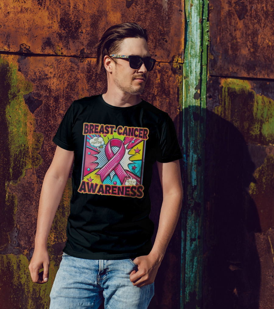 Breast Cancer Awareness Keep Fighting Pink Ribbon You've Got This Vintage Pop T-Shirt