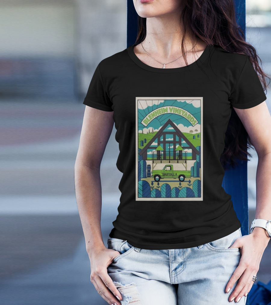 Blenheim Vineyards Charlottesville VA Tour Dave Matthews Band T-Shirt