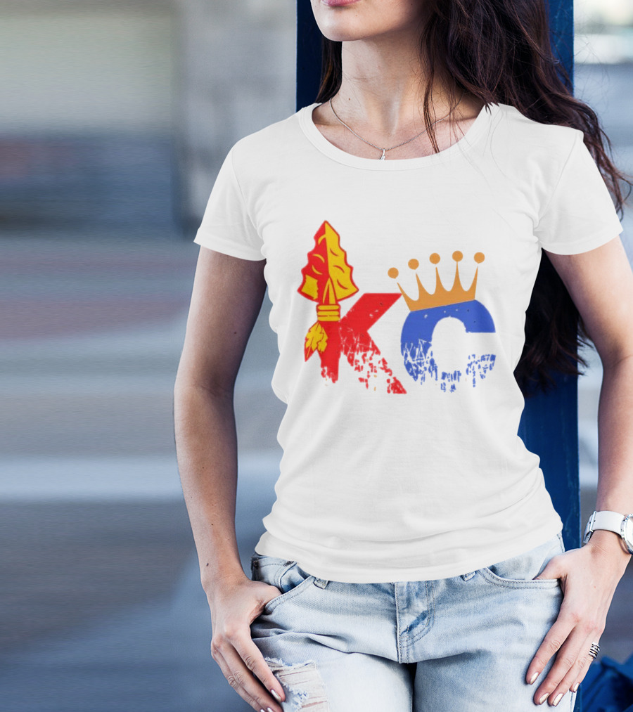 Kansas City Chiefs Arrowhead And Royals Crown KC Combo T-Shirt