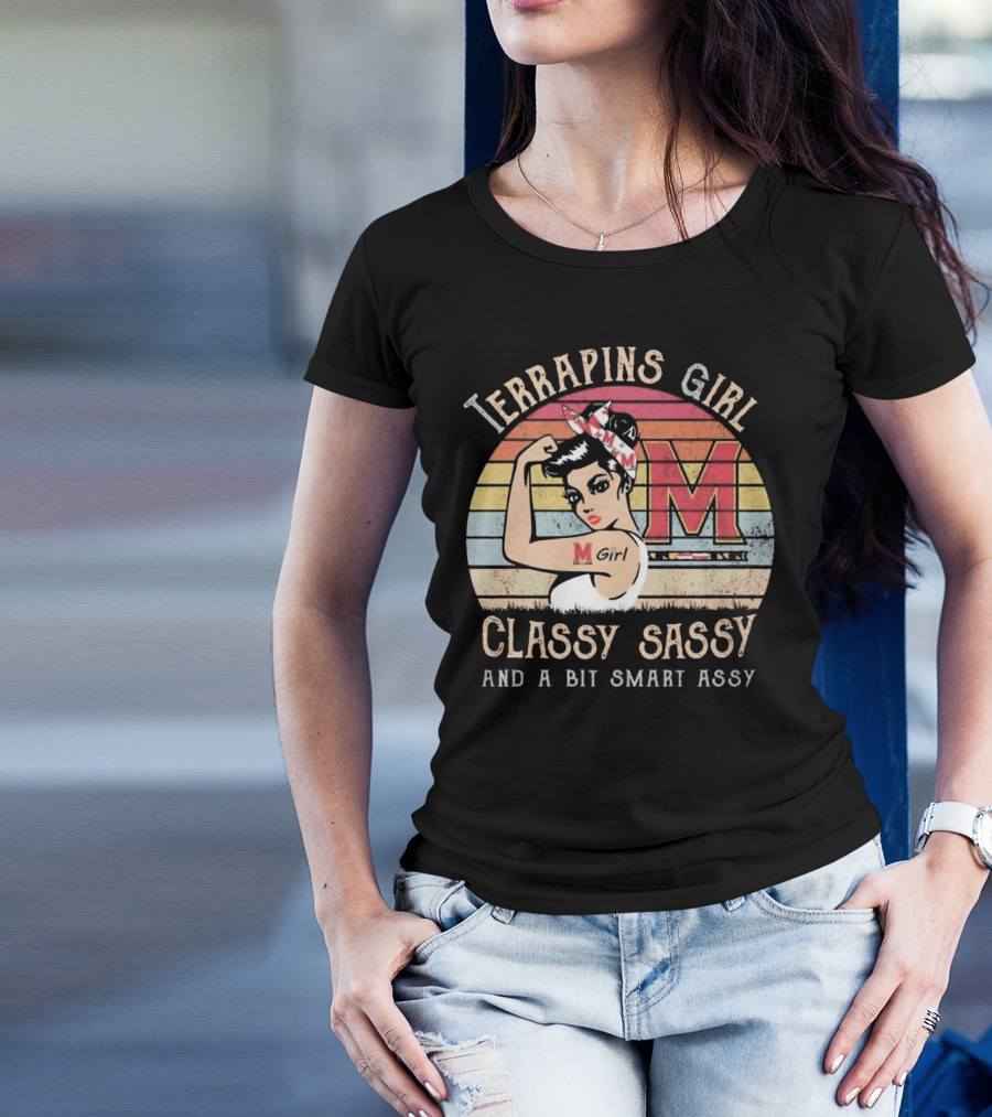 Terrapins Girl Classy Sassy And A Bit Smart Assy Vintage M Girl T-Shirt