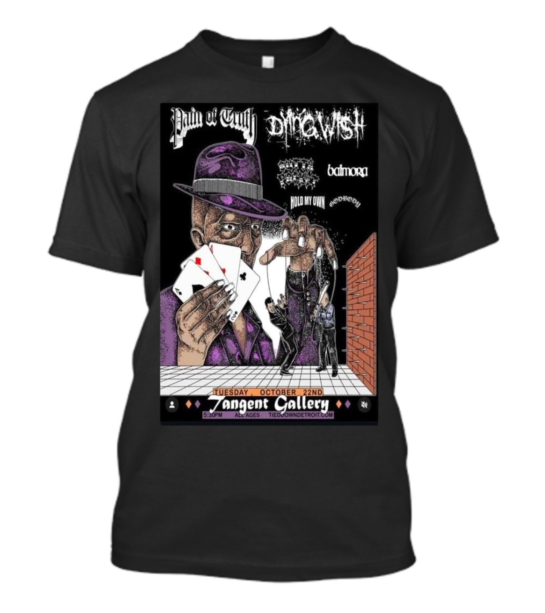 Pain Of Truth X Dying Wish X Balmore X Hold My Own X Outta Pocket X Godbody Live At Tangent Gallery Detroit October 22nd T-Shirt