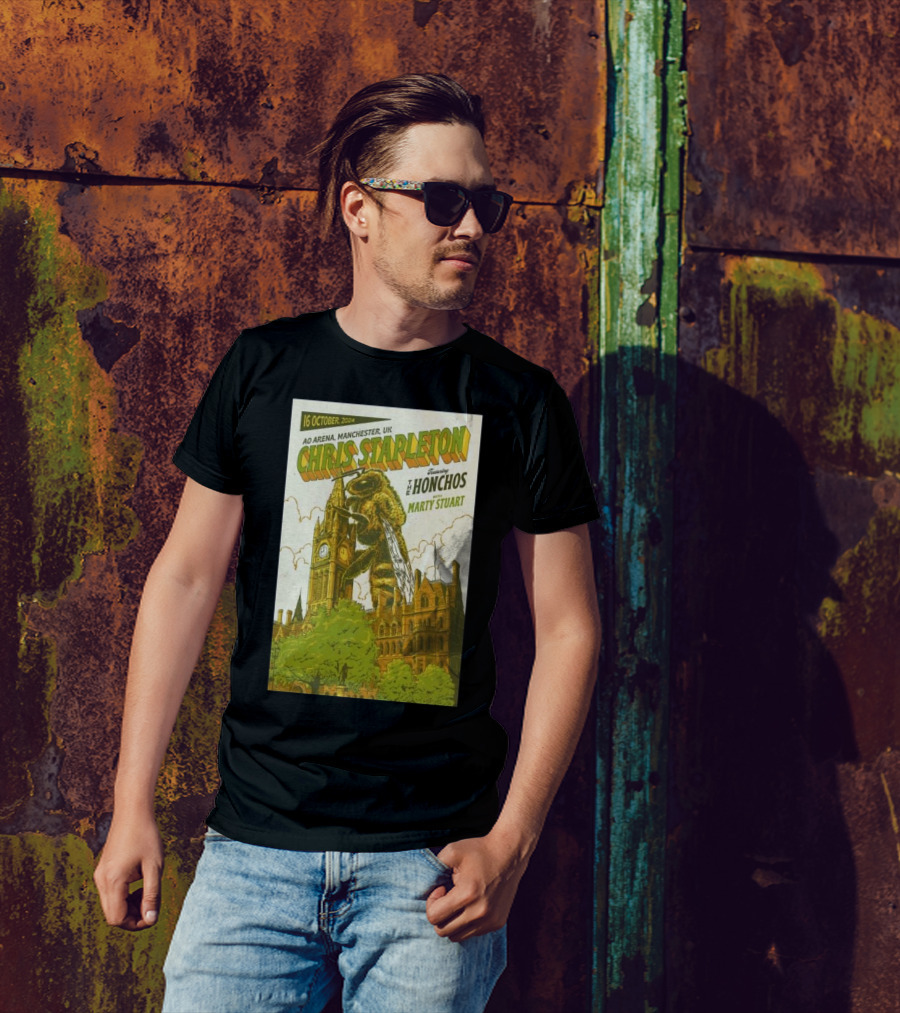 16 October 2024 Chris Stapleton Featuring The Honchos Marty Stuart AO Arena Manchester UK T-Shirt