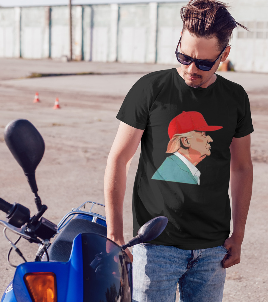 Trump Face Cartoon Red Hat T-Shirt