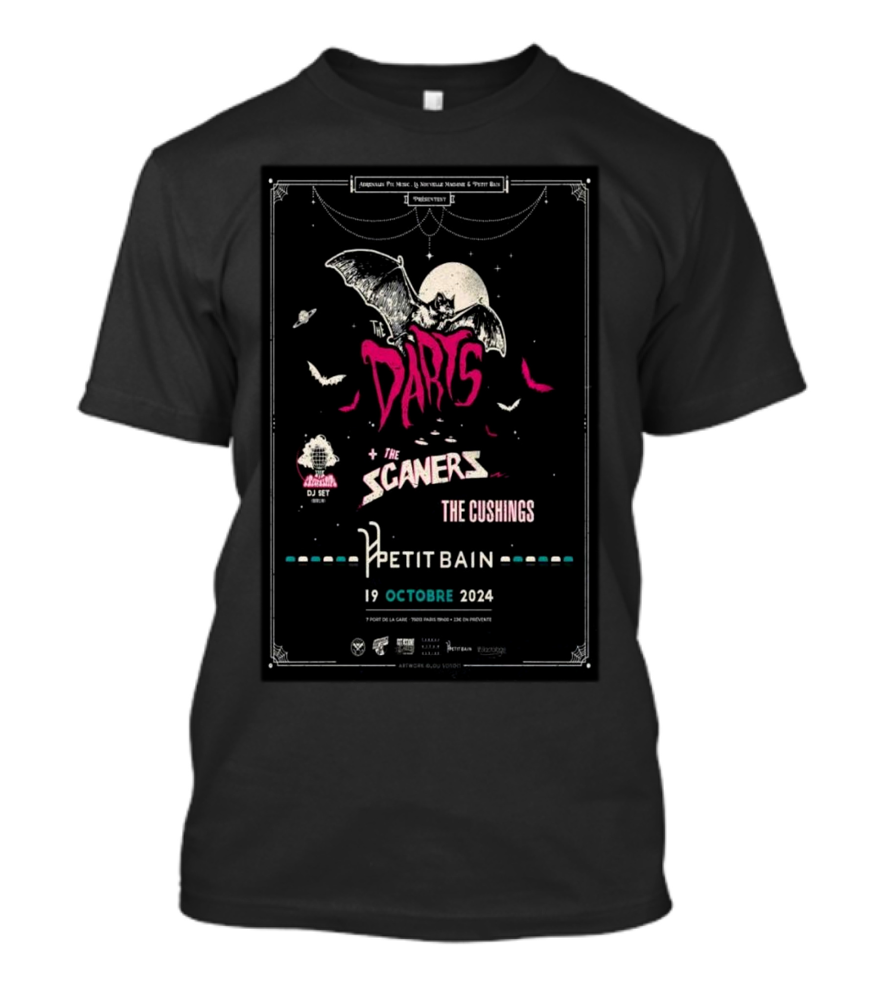 The Darts The Scaners The Cushings October 19 2024 Petit Bain Paris France Concert T-Shirt