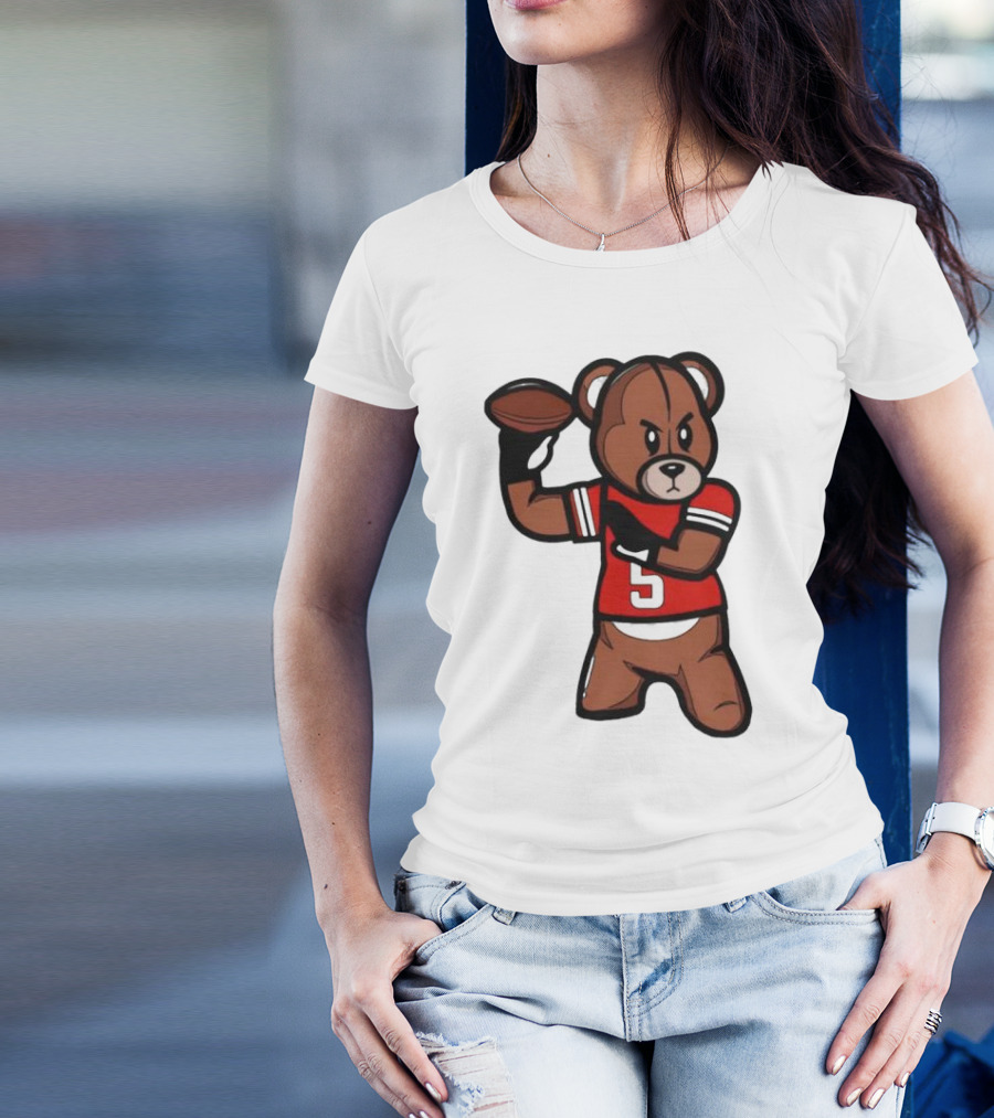 Louisville Teddy Bear Football Player Cartoon T-Shirt