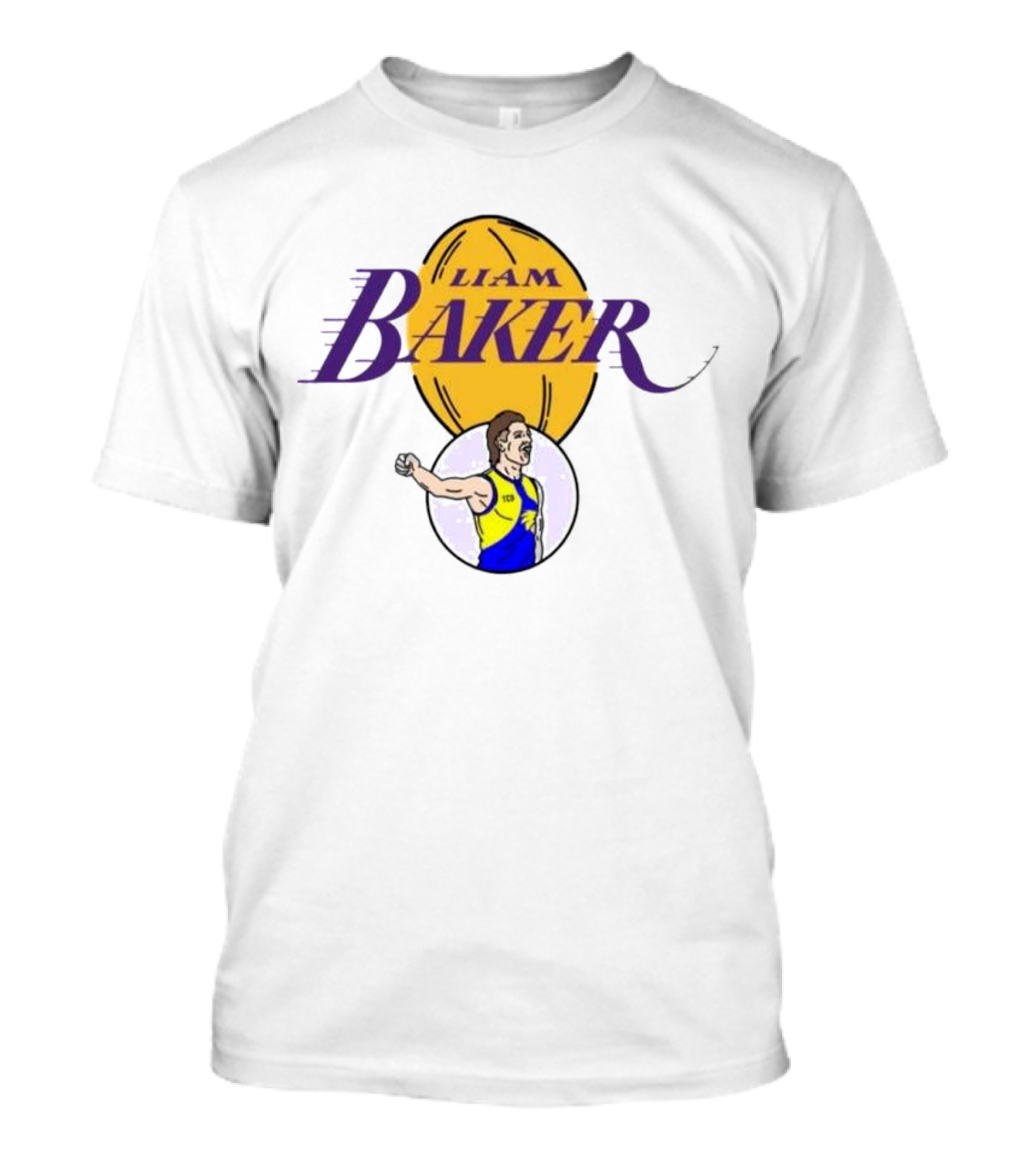 Liam Baker West Coast Eagles Australian Rules Football Themed T-Shirt
