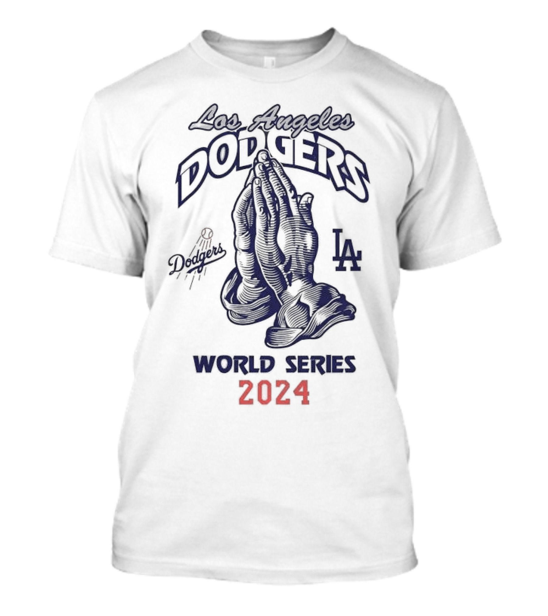 Los Angeles Dodgers Praying Hands 2024 World Series T-Shirt