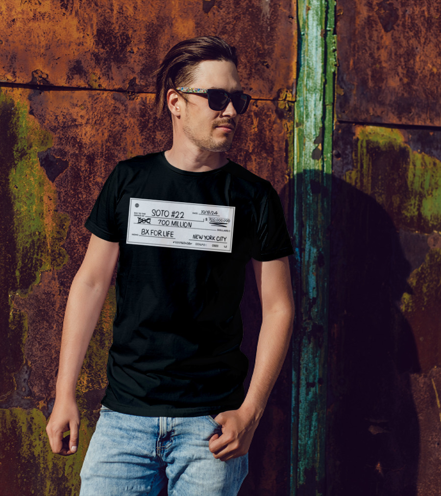 Whatever He Wants Soto #22 700 Million BX For Life New York City Check T-Shirt