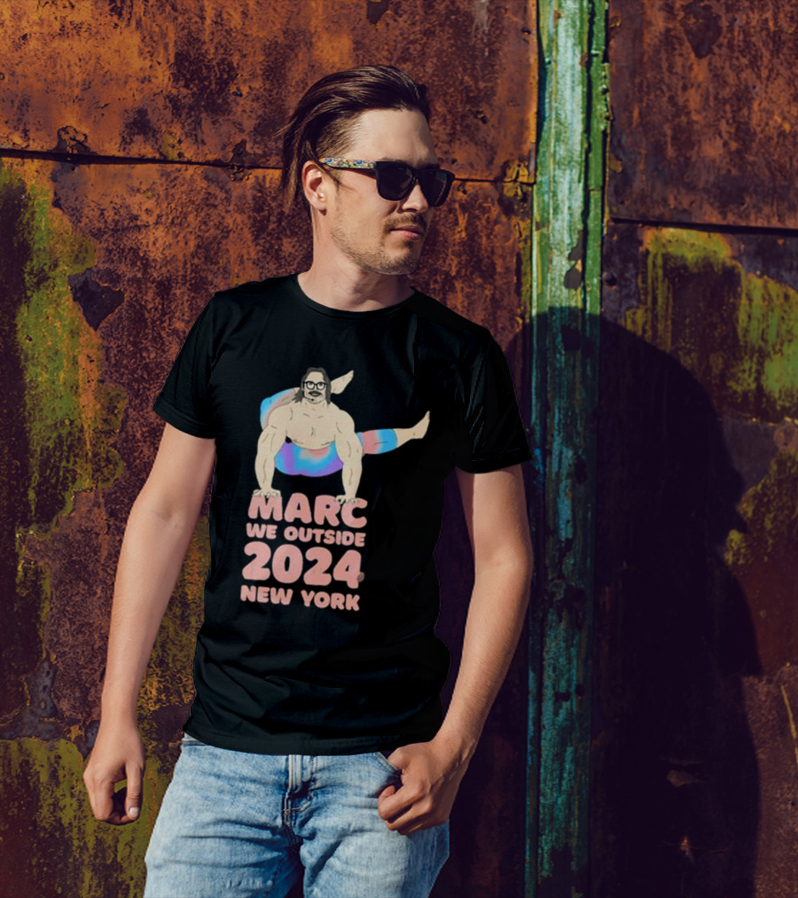 Marc Rebillet We Outside 2024 New York Bodybuilder Pose T-Shirt