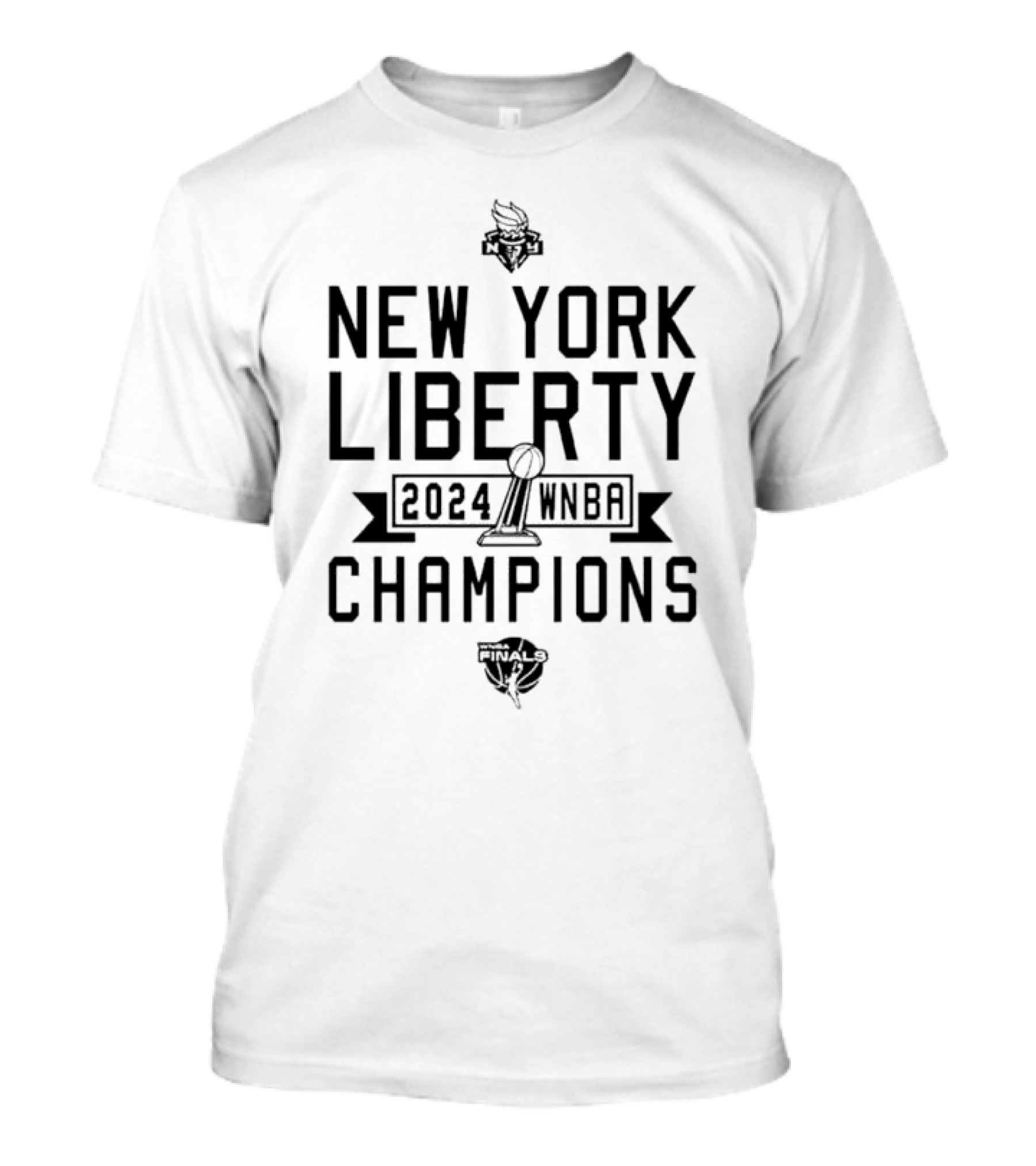 New York Liberty 2024 WNBA Champions Finals Logo Trophy Icons T-Shirt