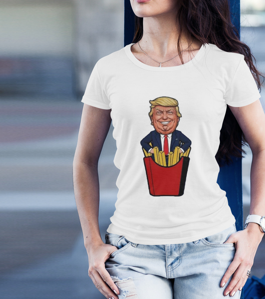 Trump Fries McDonald’s Cartoon Character In Suit With French Fries T-Shirt