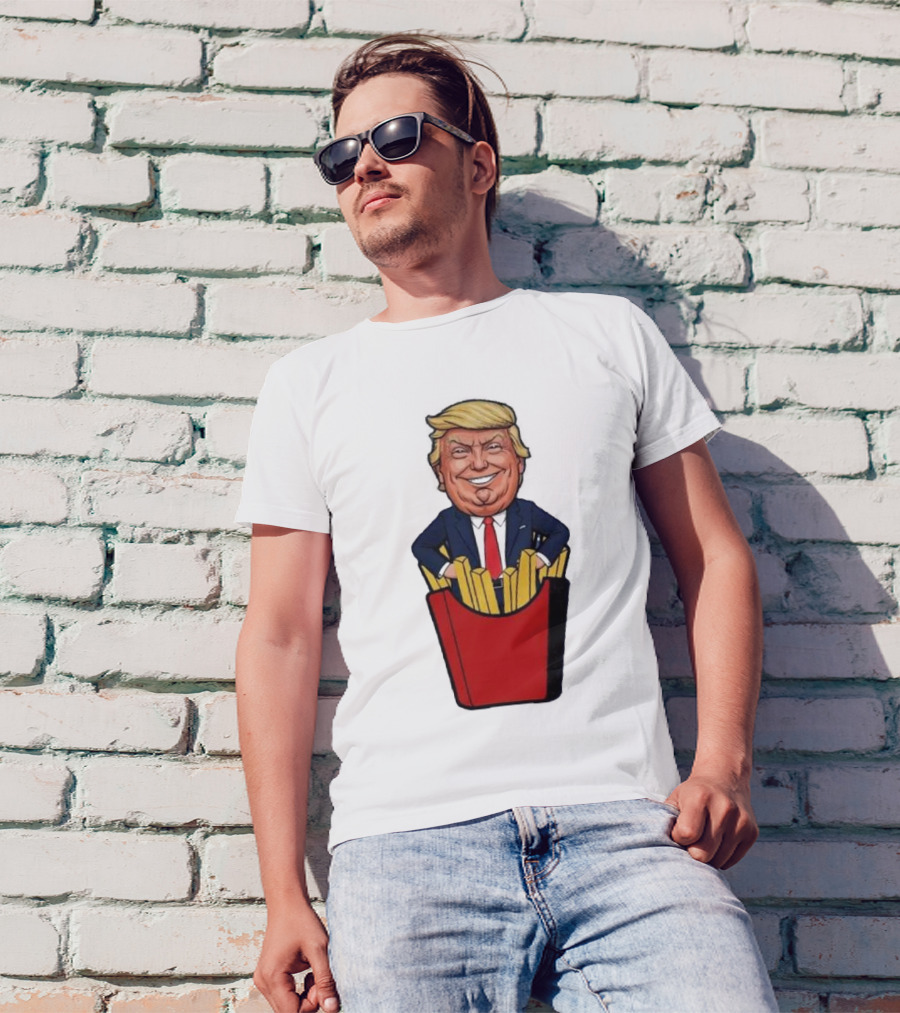 Trump Fries McDonald’s Cartoon Character In Suit With French Fries T-Shirt