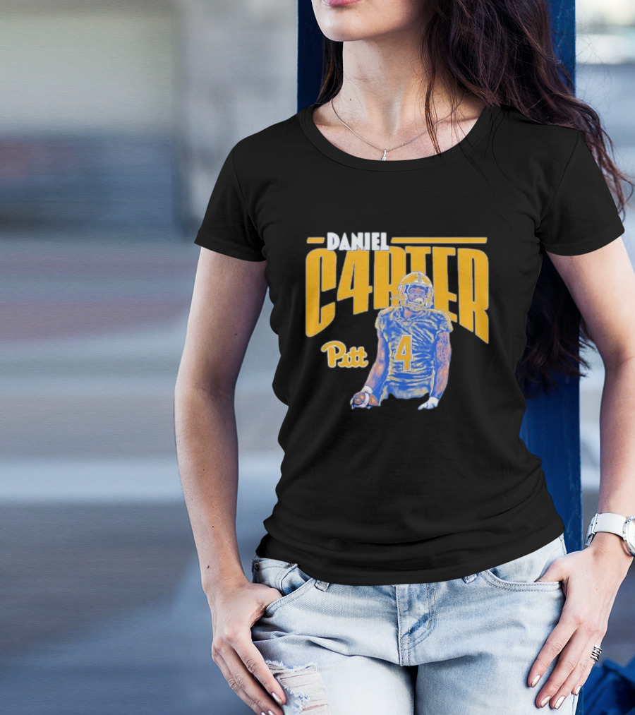 Daniel Carter Pitt Panthers Football Player Cartoon T-Shirt