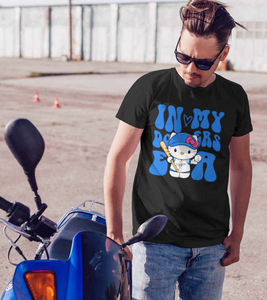 In My Dodgers Era Hello Kitty Baseball T-Shirt