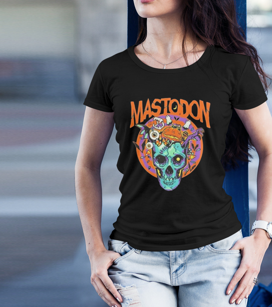 Mastodon 2024 Halloween Skull Pumpkin Candy Eyes Bat Ghost T-Shirt