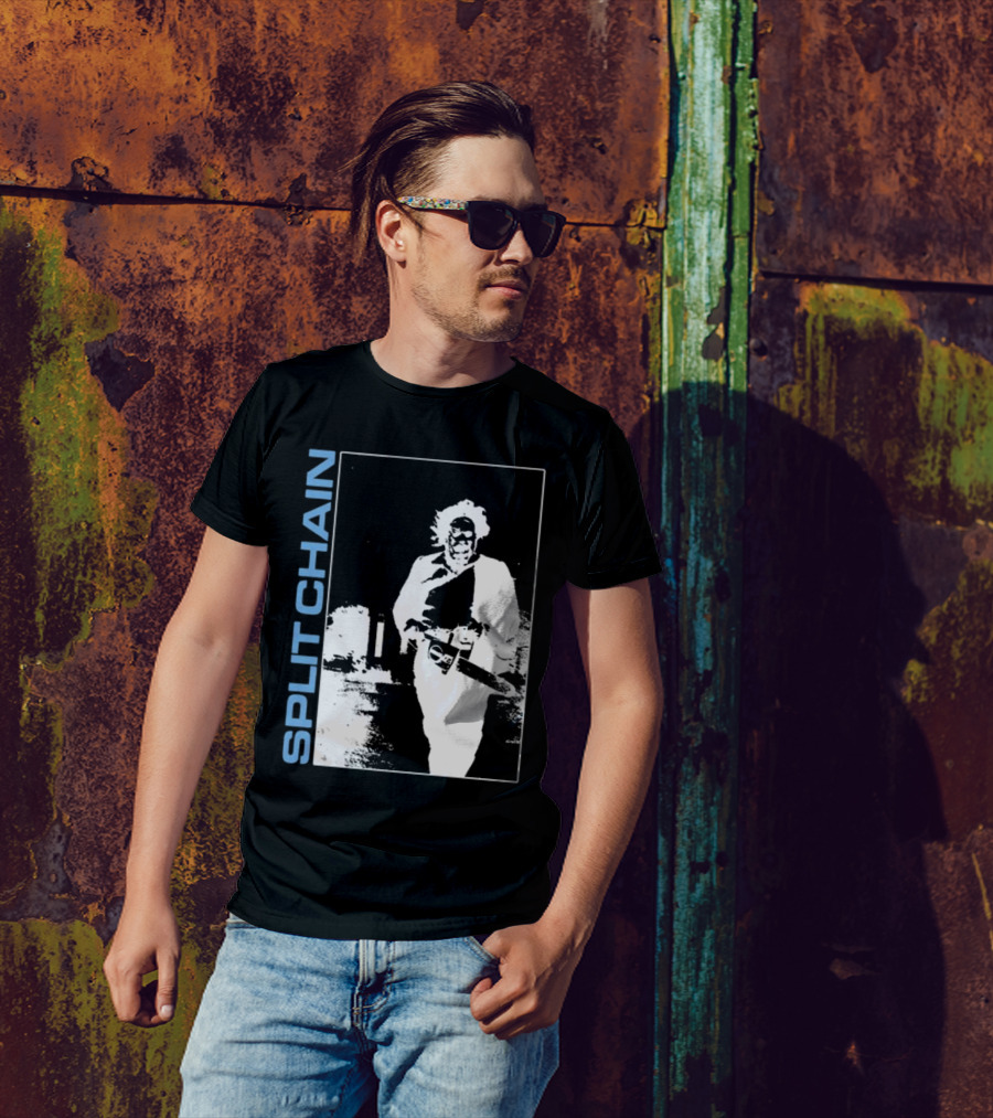 SPLIT CHAIN Chainsaw Runner Monochrome T-Shirt
