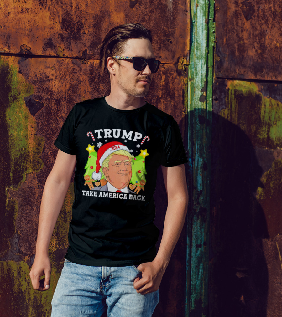 Trump 2024 Santa Christmas Take America Back T-Shirt