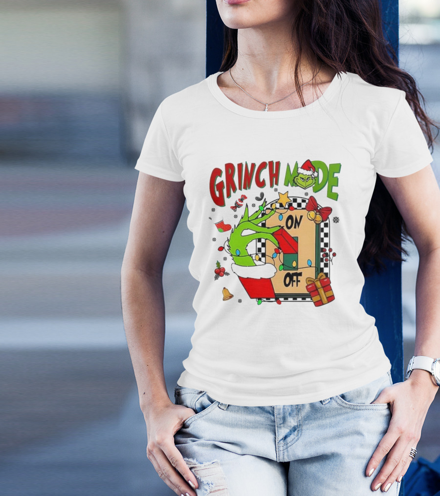 Grinch Christmas Mode On Off T-Shirt