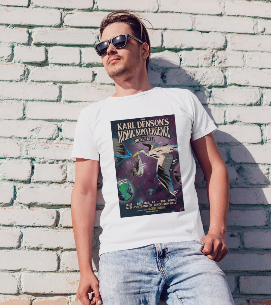 Karl Denson’s Kosmic Konvergence Featuring Nigel Hall With Jackie Greene 2024 Tour 27-28 December Del Mar CA And Portland OR T-Shirt