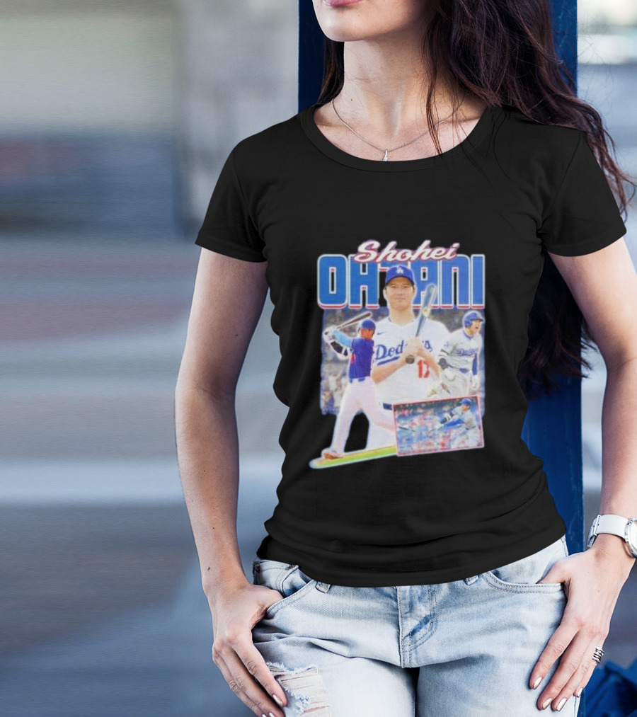 Shohei Ohtani Dodgers Baseball Collage T-Shirt