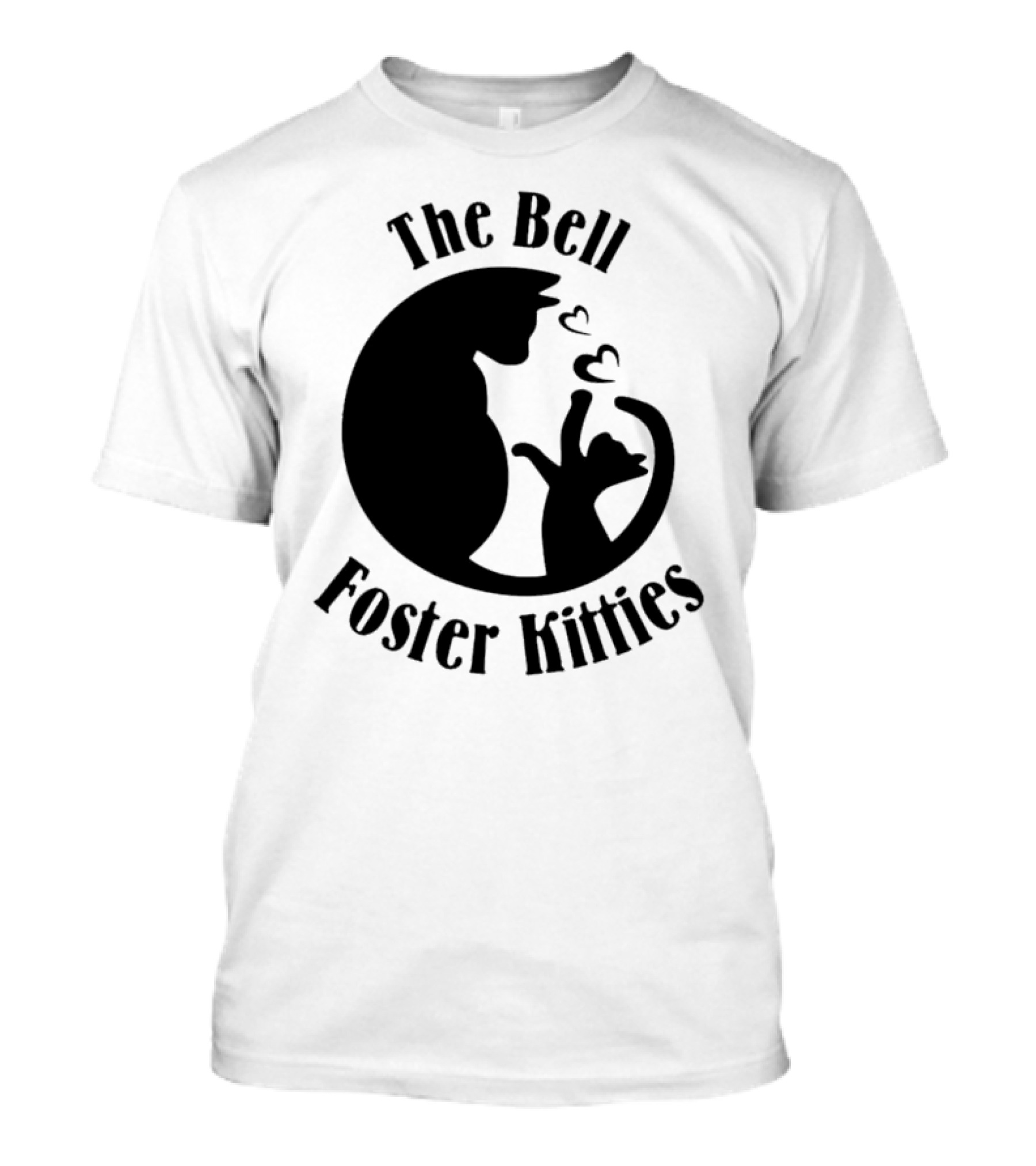 The Bell Foster Kitties Cat Silhouette With Hearts T-Shirt