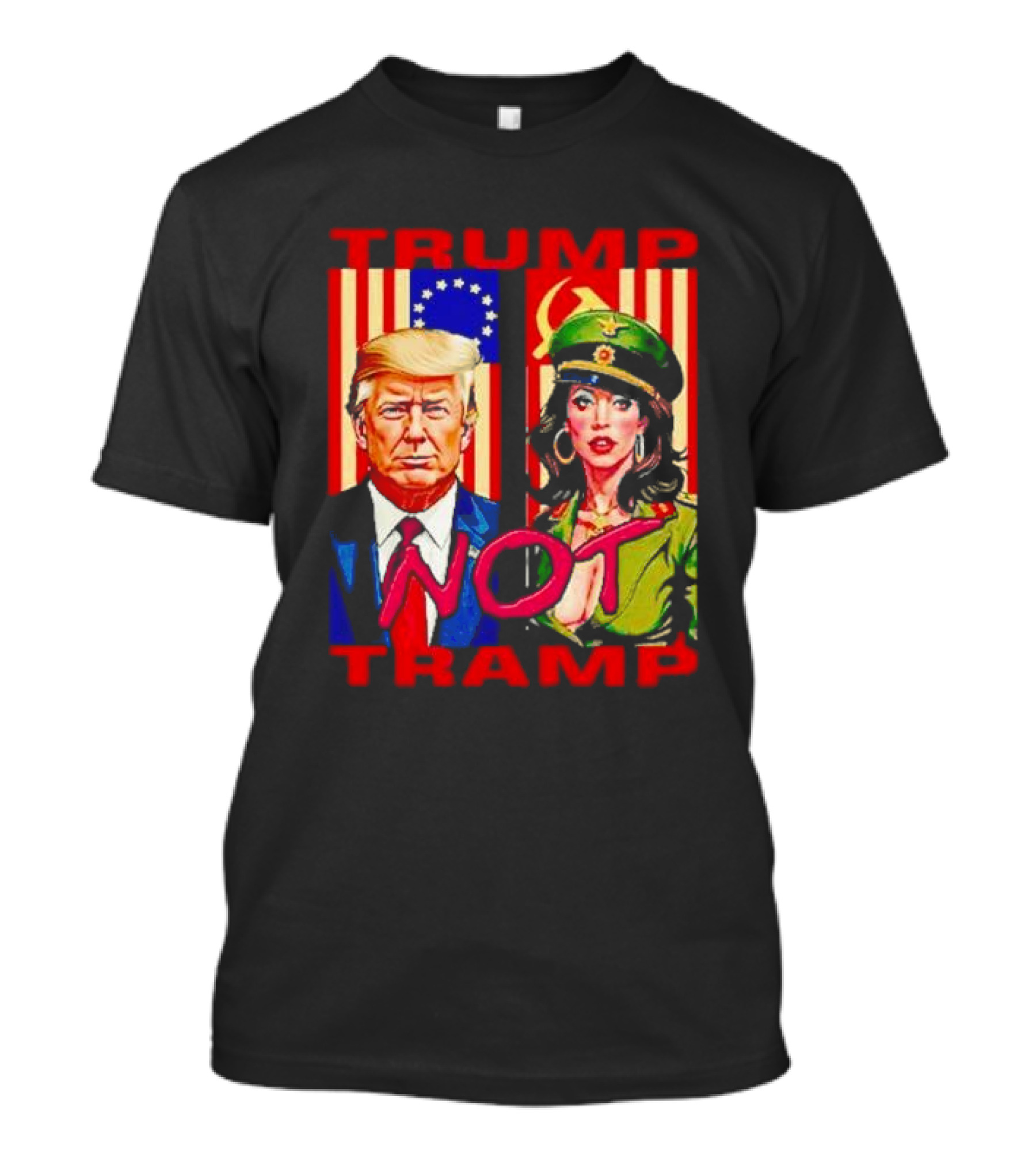 Trump NOT Tramp Anti Kamala Image T-Shirt