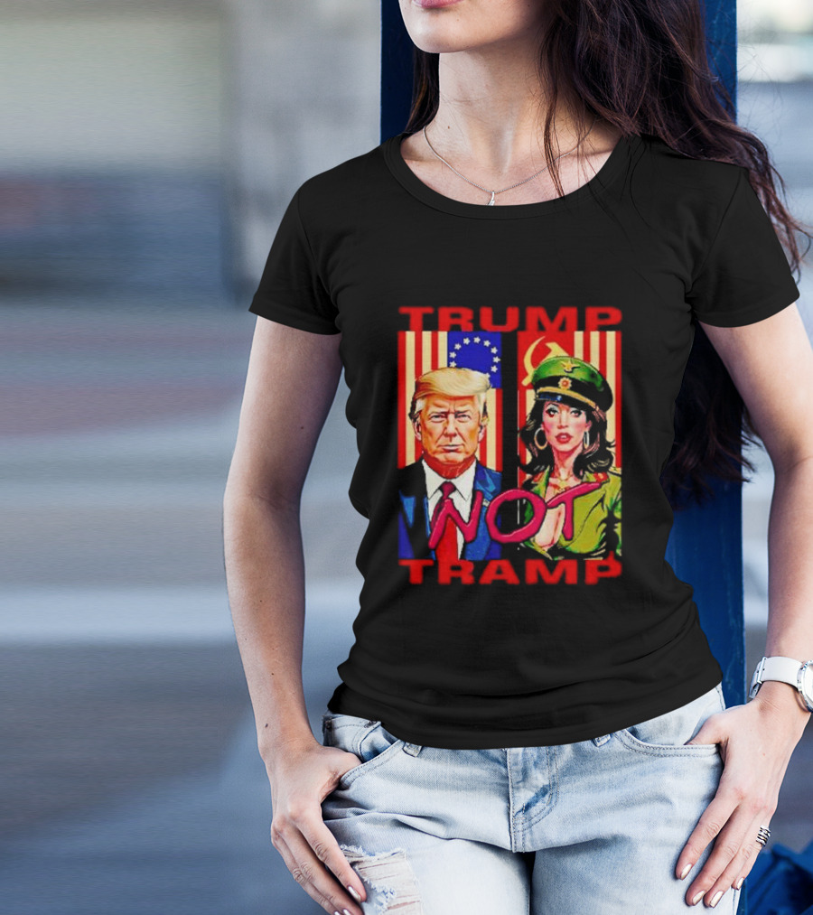 Trump NOT Tramp Anti Kamala Image T-Shirt