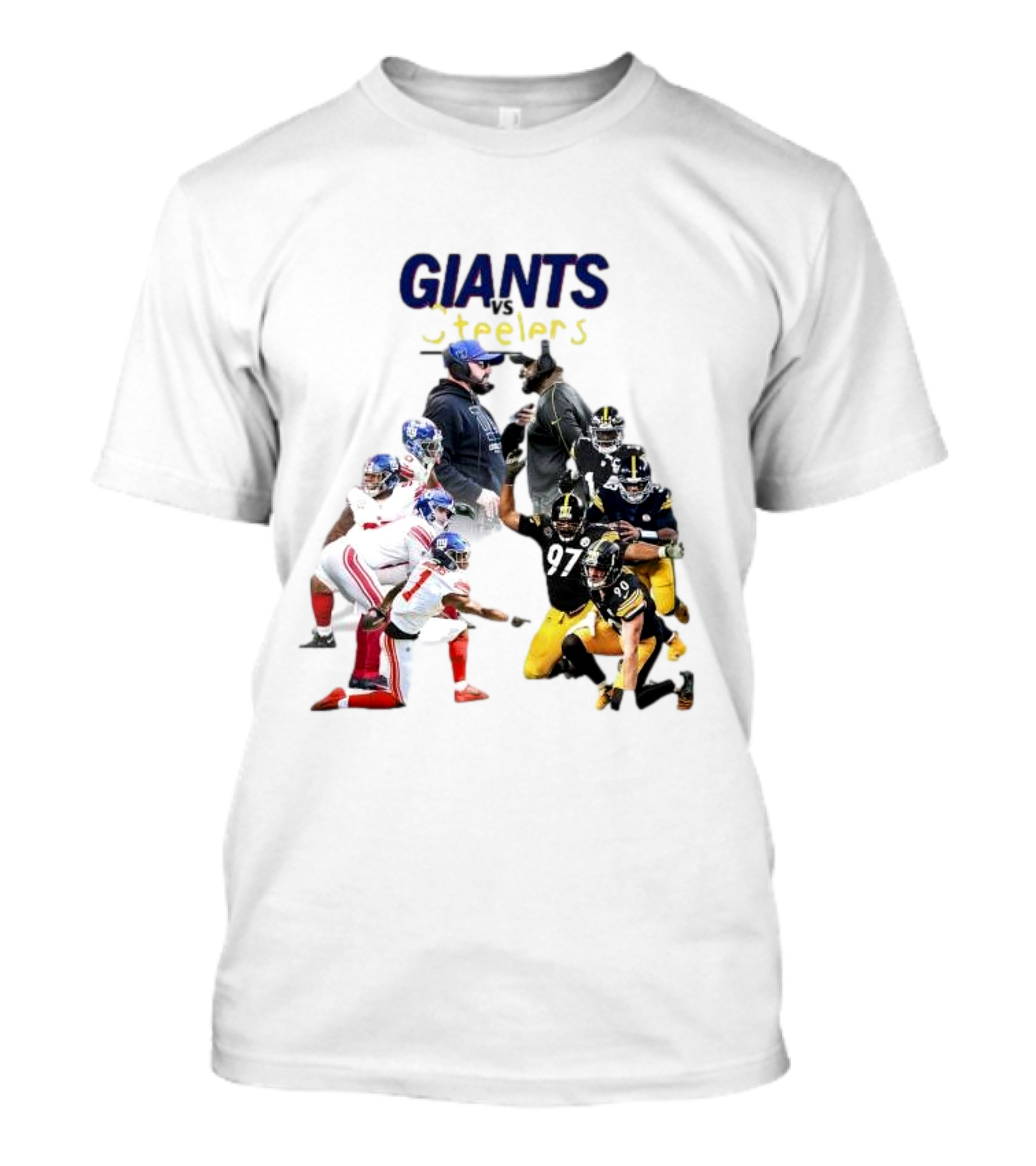 New York Giants Vs Pittsburgh Steelers Brian Daboll And Mike Tomlin Football Matchup T-Shirt