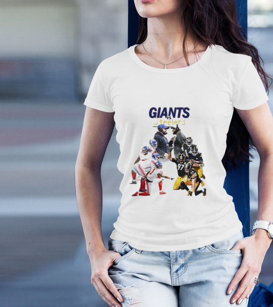 New York Giants Vs Pittsburgh Steelers Brian Daboll And Mike Tomlin Football Matchup T-Shirt