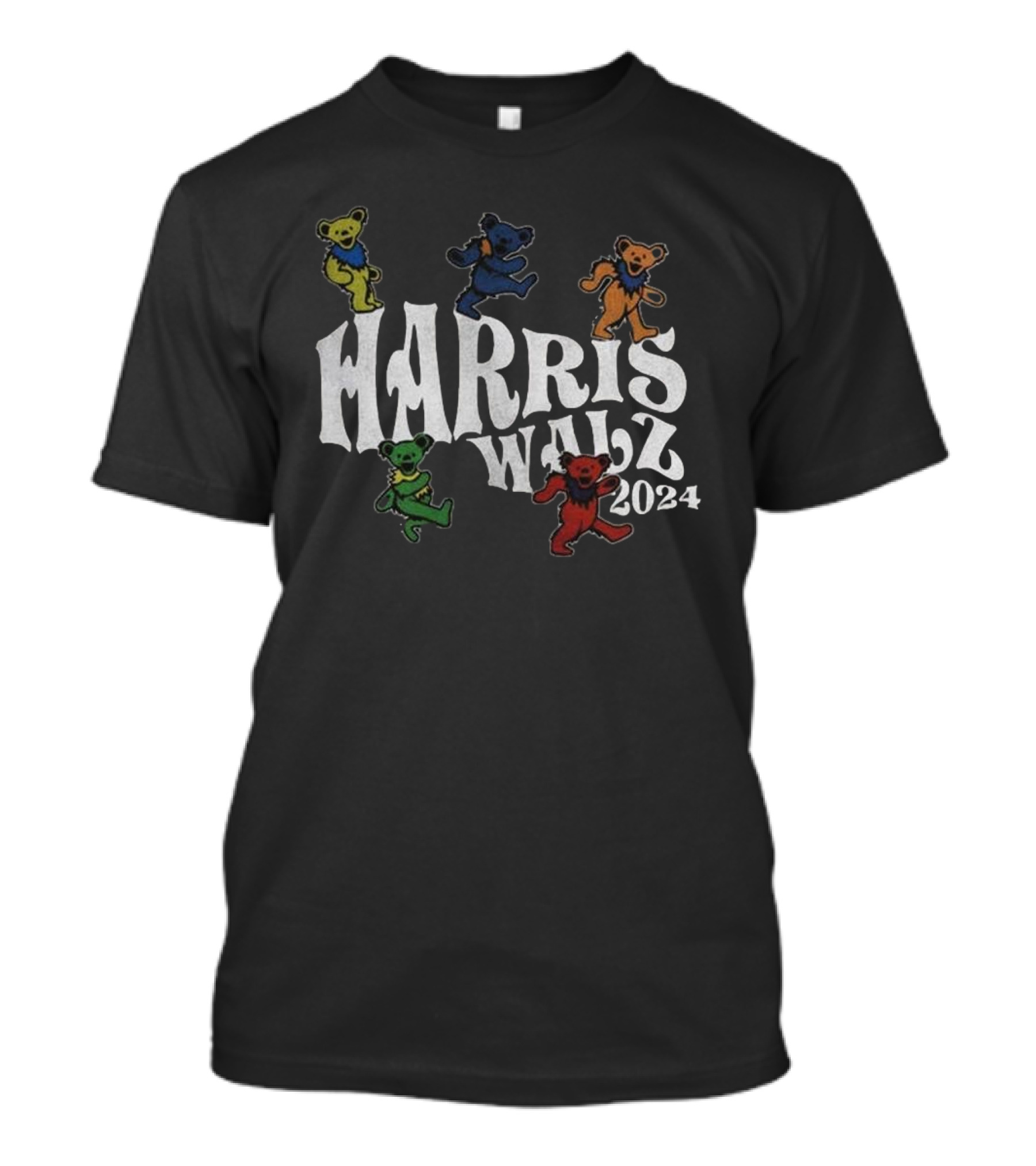 Harris Walz 2024 Grateful Dead Bears Campaign T-Shirt