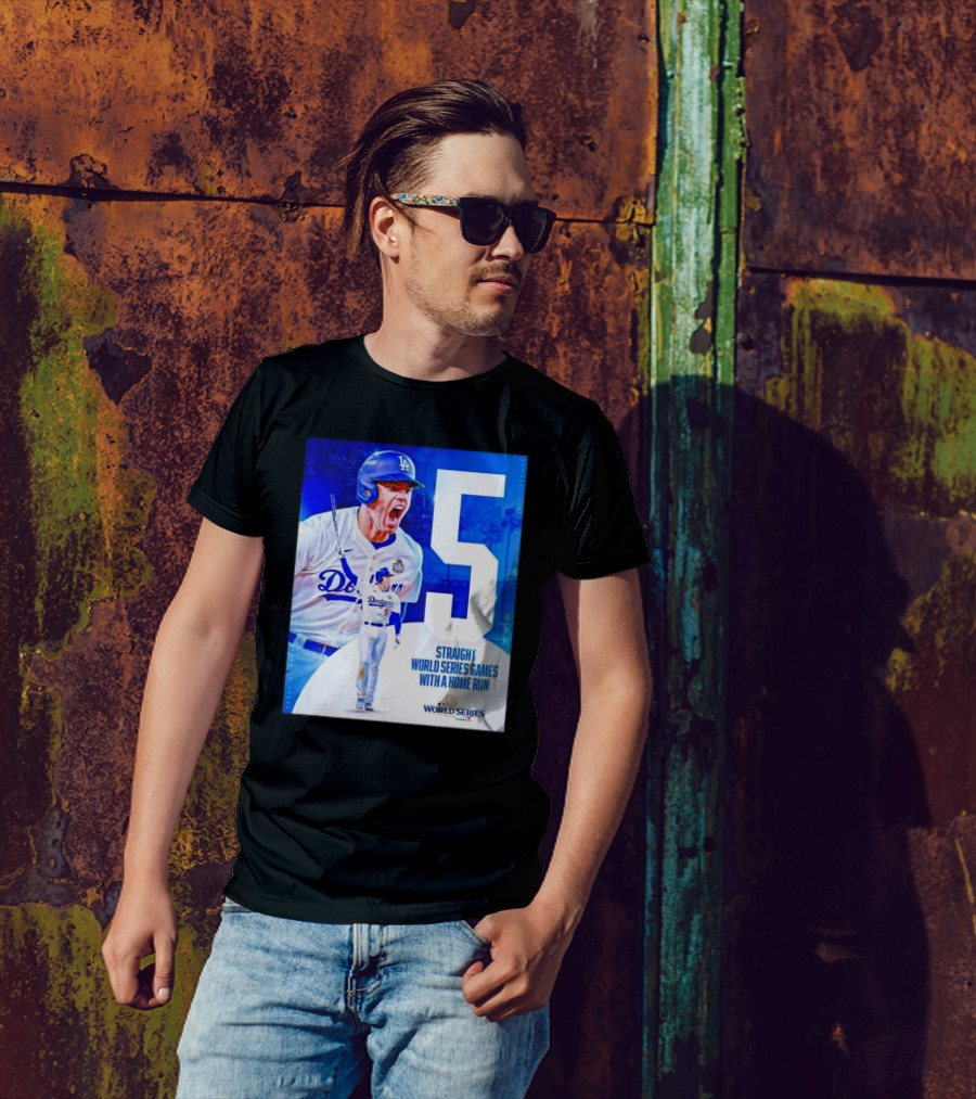 Dodgers Freddie Freeman 5 Straight World Series Games With A Home Run T-Shirt