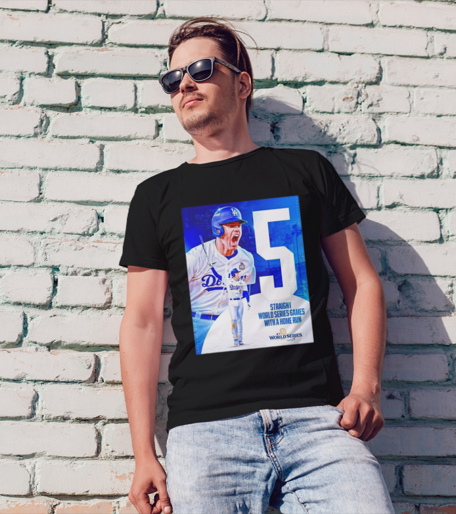 Dodgers Freddie Freeman 5 Straight World Series Games With A Home Run T-Shirt