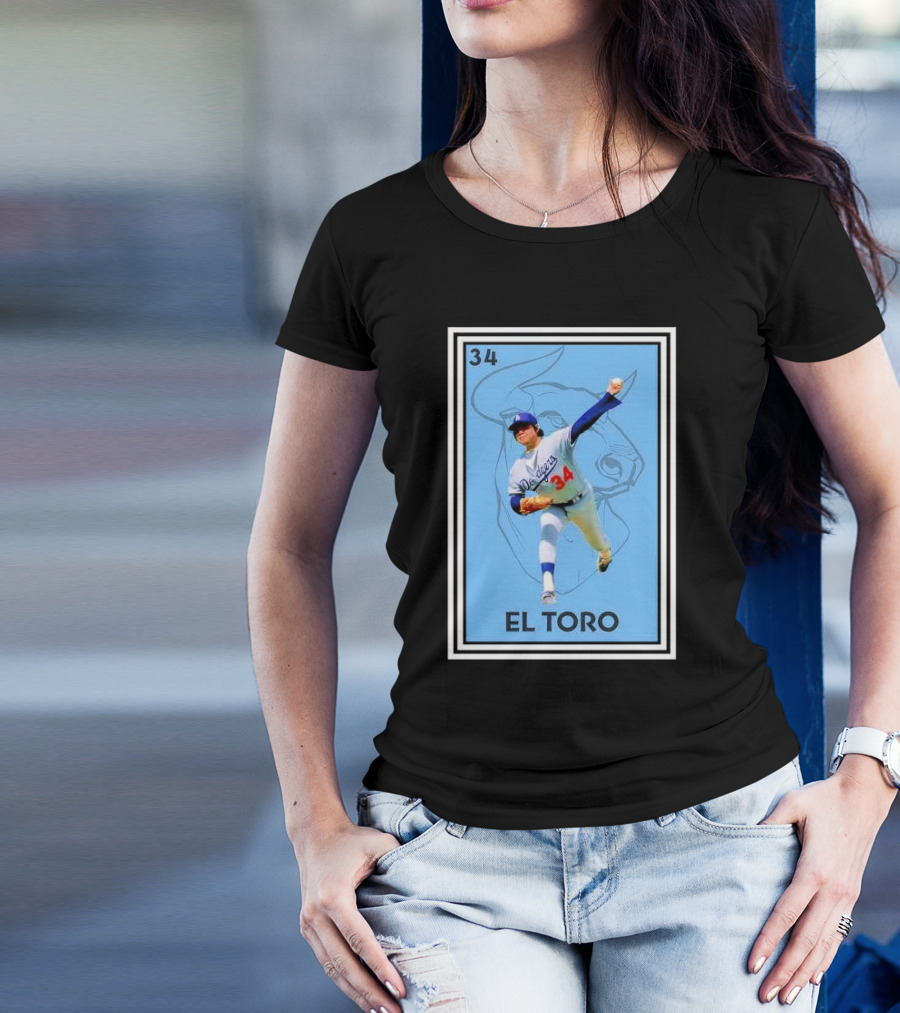 Legend Fernando Valenzuela 34 El Toro Dodgers T-Shirt