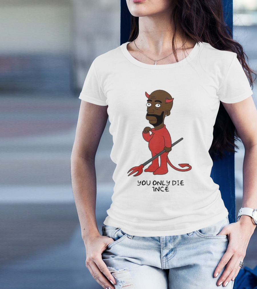 Freddie Gibbs Gibbsons You Only Die 1Nce Devil Cartoon Character T-Shirt